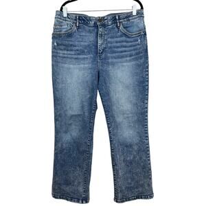 Wit & Wisdom Jeans Sz 16 Blue Stretch Straight Leg Denim Scandi Girl Minimalist